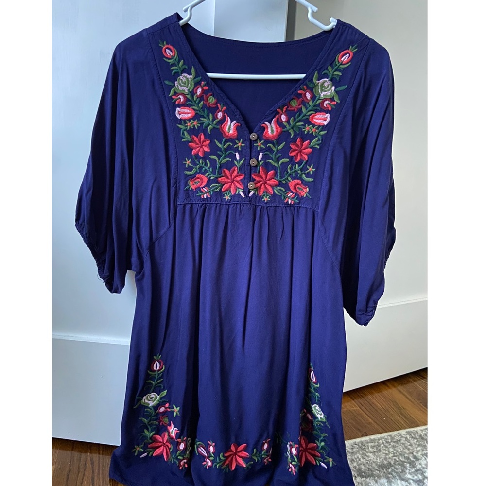 Boho Embroidered Tunic/Dress